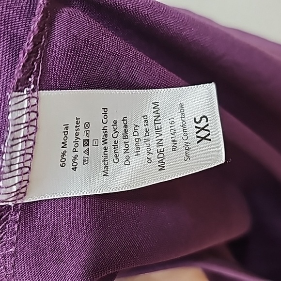 LuLaRoe Irma Modal Tunic in eggplant purple - Picture 4 of 5